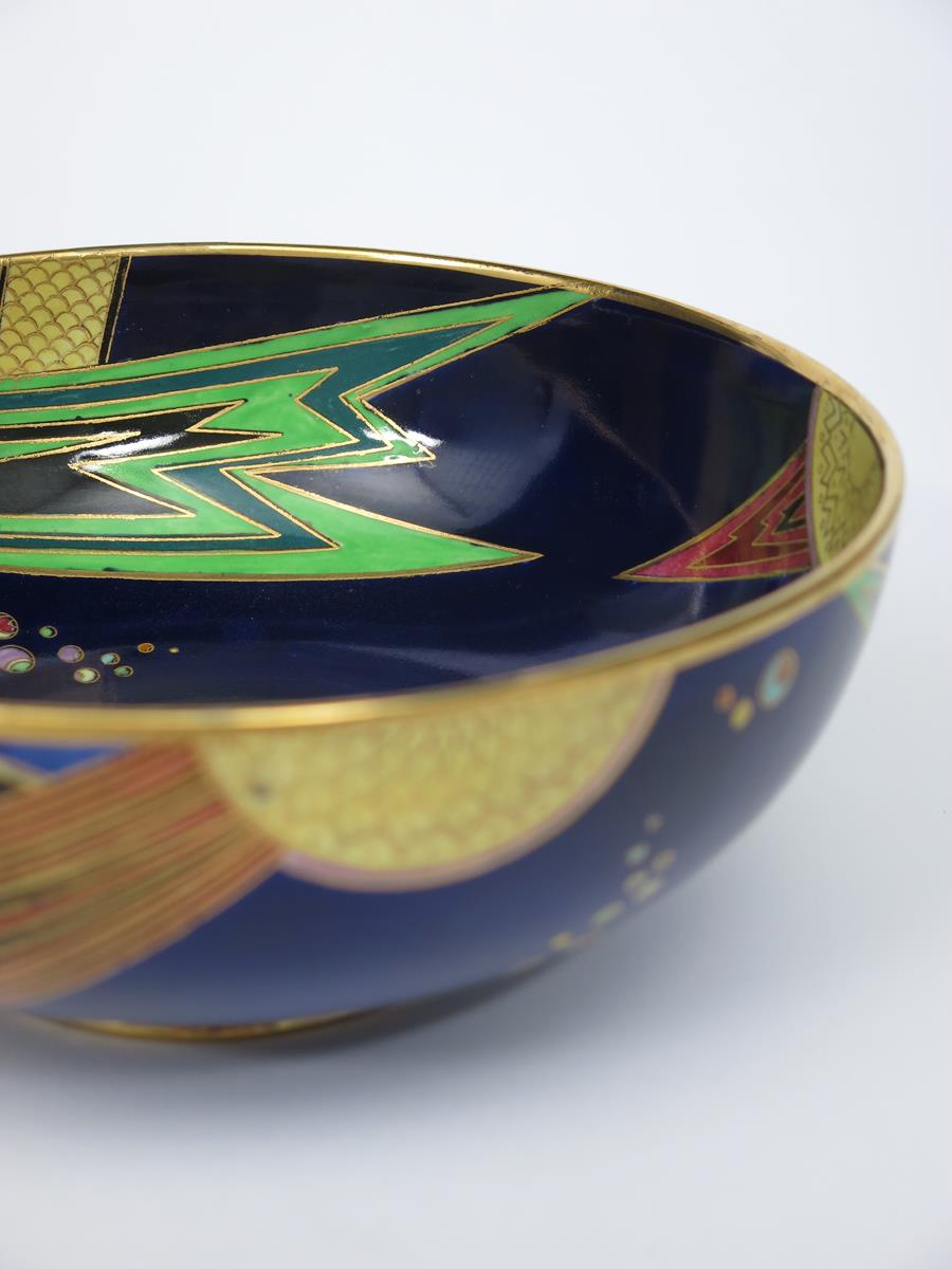 'Jazz' a Carlton Ware bowl designed by Enoch Boulton, pattern no. 3361, printed and painted in - Image 4 of 4