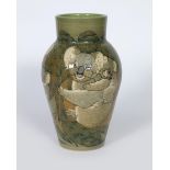 'Koala' a Dennis China Works vase designed by Sally Tuffin, dated 2001, painted in colours on a sage
