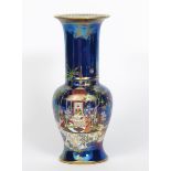 'Persian' a Carlton Ware baluster vase, pattern no.2884, printed and painted in colours and gilt