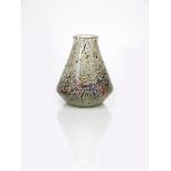 A rare large Moncrieff's Monart Ware surface decorated vase, model AVD31, tapering conical form with