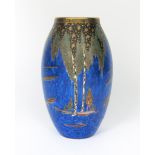 'Forest Tree' a Carlton Ware vase, pattern no.3244, swollen cylindrical form, printed and painted in