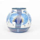 'Flowering Papyrus' a Carlton Ware Handcraft vase, pattern no 3242, ovoid form, painted with