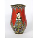 'Fairy Castle' a rare Fielding's Crown Devon vase designed by Enoch Boulton, pattern no.2414,