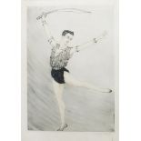 Louis Icart (1888-1950) Nijinsky, Russian Ballet Dancer aquatint on paper, framed signed lower right