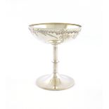 A late 19th century Russian silver champagne goblet / ice cream dish, maker's mark ?A, Moscow