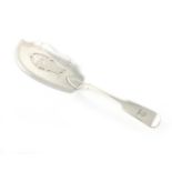 A 19th century Canadian silver Fiddle pattern fish slice, by William Stennett, Toronto circa 1830,