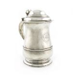 A George III provincial silver tankard, by John Langlands and John Robertson, Newcastle 1751,