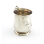 A George II Scottish silver mug, maker's mark of Robert Low, assay master Edward Lothian,