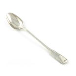 A late 18th century French silver Fiddle and Thread pattern basting spoon, maker's mark of J.J B