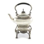 A late-Victorian silver kettle on stand, by James Dixon and Sons, Sheffield 1897, rounded