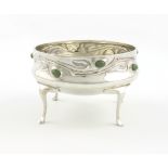 By Liberty and Co, an Edwardian Art Nouveau bowl, Birmingham 1901, circular form, with stylised