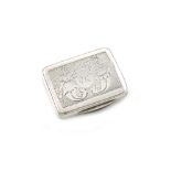 A George III silver vinaigrette, by Matthew Linwood, Birmingham 1808, rectangular form, the hinged