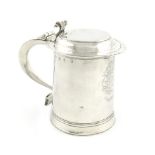 A Queen Anne provincial silver tankard, by Thomas Snowden, Newcastle 1706, tapering circular form,