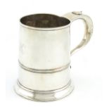 A George II silver mug, possibly by Richard Gosling, London 1755, tapering circular form, central