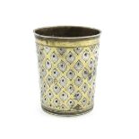 An early 19th century Danish parcel-gilt silver beaker, possibly by Johan Lercke, Copenhagen,