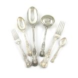 A collection of King's and Queen's pattern flatware, various dates and makers, comprising Kings