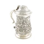 A George II silver tankard, by Thomas Whipham and Charles Wright, London 1759, tapering baluster