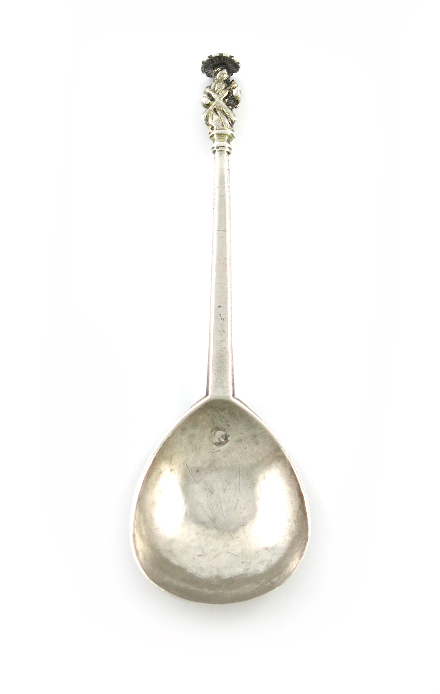A James I / Charles I West Country silver Apostle spoon, St. Andrew, possibly by John Parnell, Truro