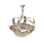 A 19th century South American silver processional crown, maker's mark over-stamped with 'CASIMIR'