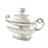 A George III presentation silver two-handled soup tureen and cover, over-stamped with maker's mark