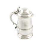 George II silver tankard, by Thomas Cooke and Richard Gurney, London 1759, tapering baluster form,