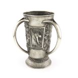 A late 19th century American silver three handled cup, by Gorham and Co, Providence, Rhode Island