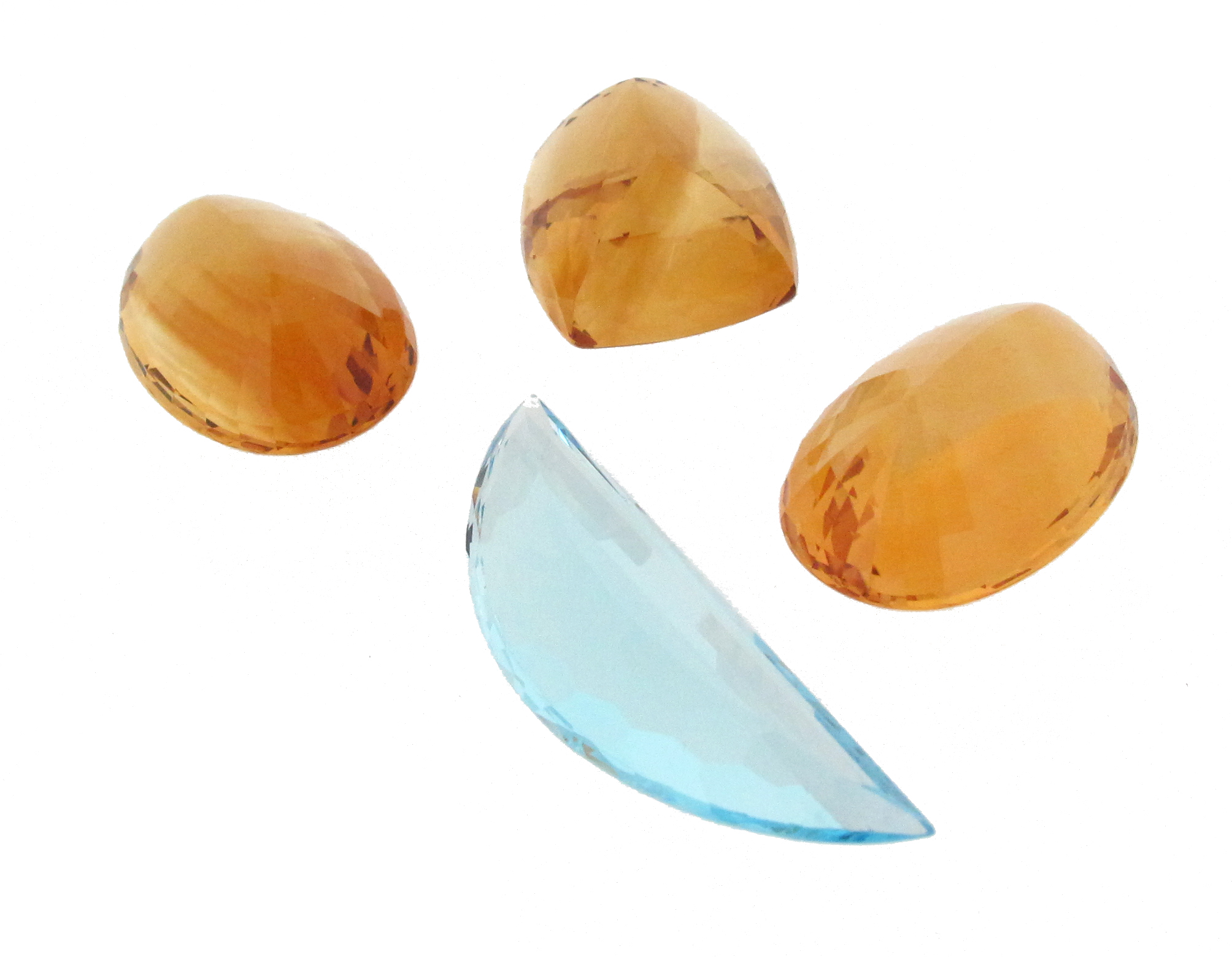 Two oval-shaped citrines and a cushion-shaped citrine, 26.39cts, 24.12cts, 25.63cts and a demi- - Image 3 of 3