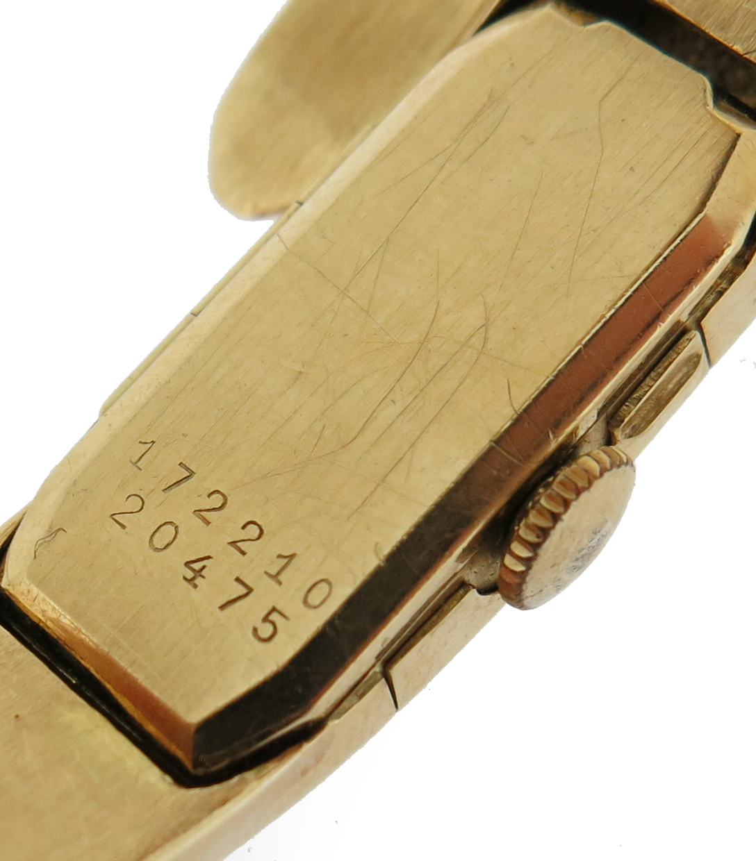 A lady's gold wristwatch by Baume et Mercier, manual movement, in textured 18ct yellow gold - Image 7 of 10