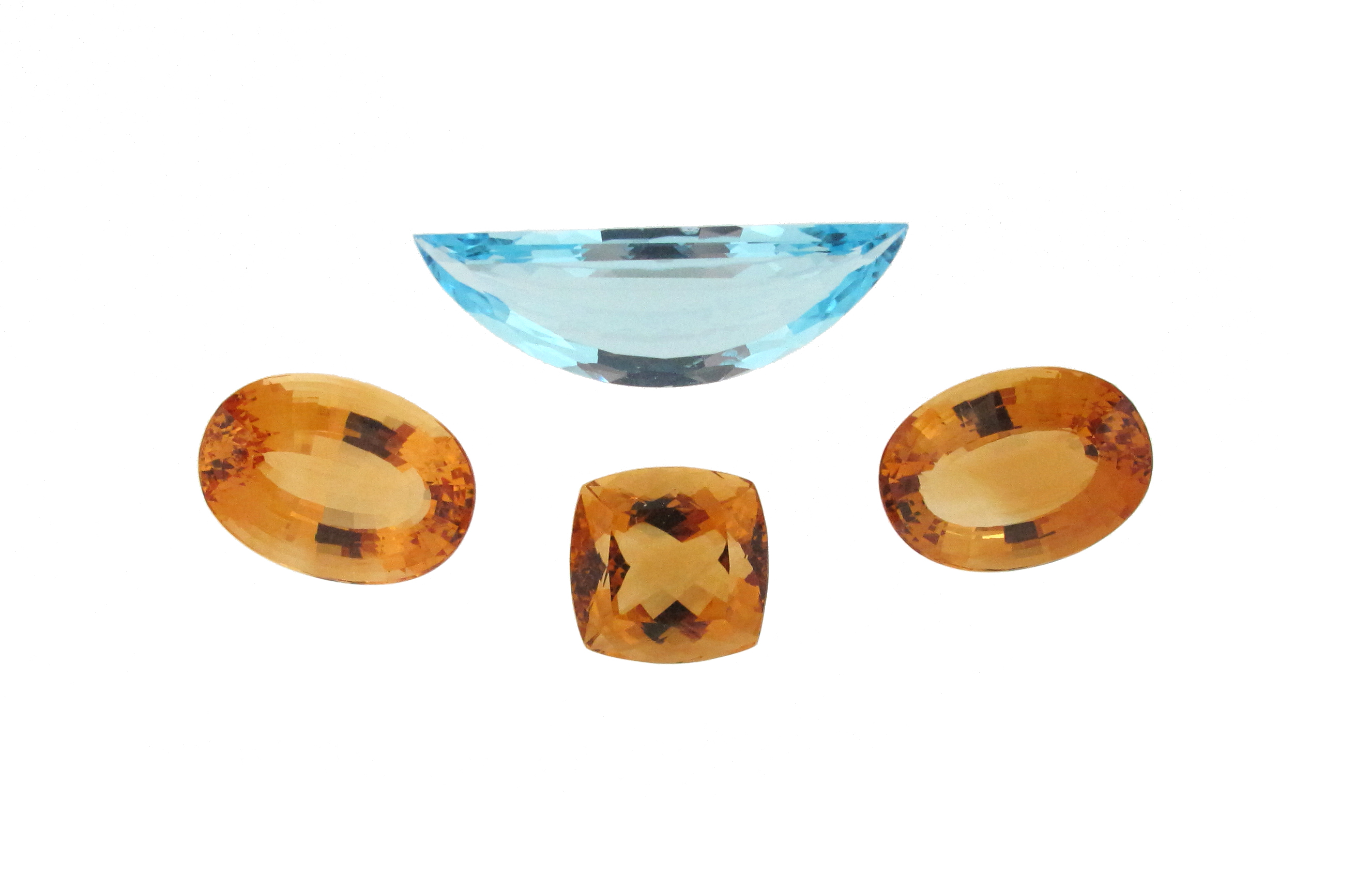 Two oval-shaped citrines and a cushion-shaped citrine, 26.39cts, 24.12cts, 25.63cts and a demi- - Image 2 of 3