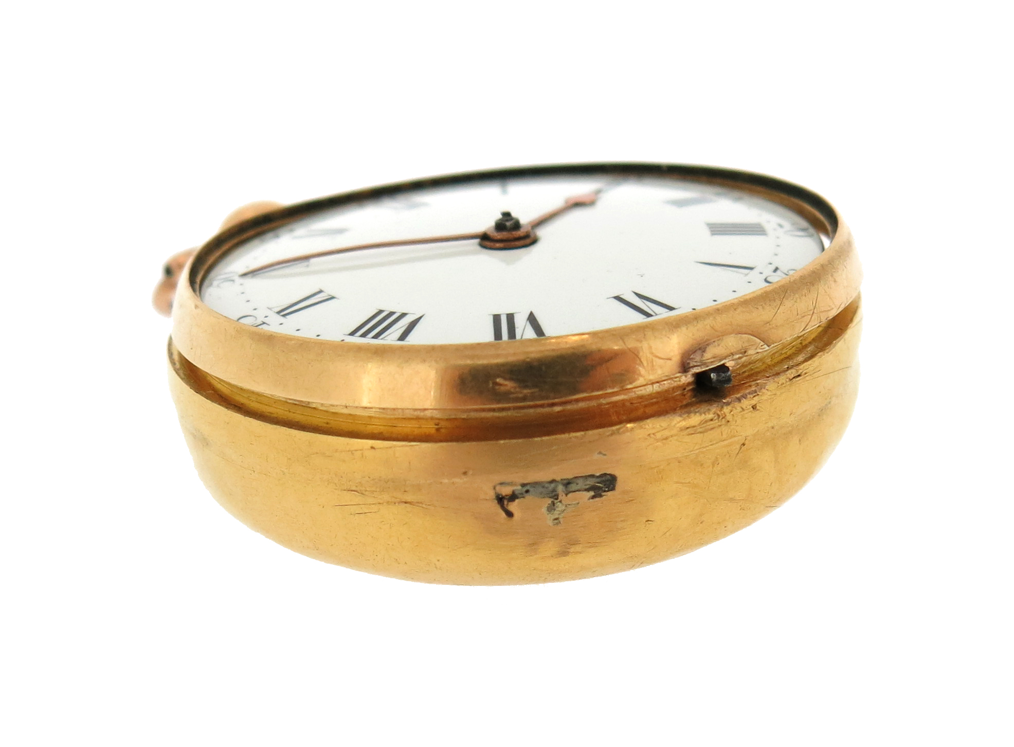 A George III Irish 18ct gold open-faced pocket watch by Sean Houston of Dublin, white enamel dial - Image 5 of 8