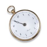 A gold Montre De Souscription pocket watch by Breguet, c1798, movement 245, the signed white dial