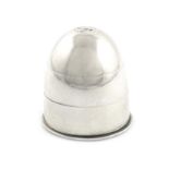 A Victorian silver travelling condiment tower, by Thomas Johnson, London 1867, bullet form, with
