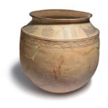 A Western Iran storage jar probably Nahavand, circa 2000 - 600 BC pottery, decorated with a band