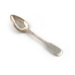 An early 19th century Scottish provincial silver Fiddle pattern dessert spoon, by Robert Stuart,