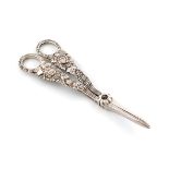 A pair of early-Victorian silver grape scissors, by Reily and Storer, London 1838, with trailing