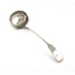 An early 19th century Scottish provincial silver Fiddle pattern soup ladle, by Andrew Davidson,