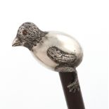 A novelty silver-mounted parasol, by Charles Cooke, London 1911, retailed by Brigg, London, the