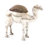 An Edwardian novelty silver camel pin cushion, by Sydney & Co, Birmingham 1907 modelled in a