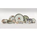 A COLLECTION OF CHINESE PORCELAIN ITEMS KANGXI 1662-1722 Comprising: four dishes, three bell-