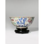 A CHINESE FAMILLE ROSE 'PHOENIX' BOWL SIX CHARACTER GUANGXU MARK AND OF THE PERIOD 1875-1908 The