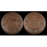 Benedetto Pisstrucci's Medal for the Battle of Waterloo, 1815, a filled bronzed electrotype, 134 mm,