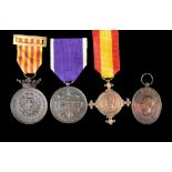 Spain: Medal for the Catalan Volunteers in Cuba, 1869, bronze, 38 mm, extremely fine or nearly so; a