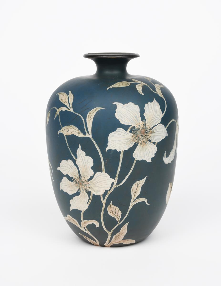 A rare Martin Brothers stoneware cameo vase by Edwin and Walter Martin, dated 1898, shouldered - Image 2 of 2