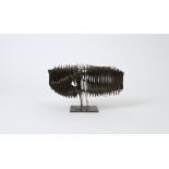 ‡ Cosimo Carlucci (Italian 1919-1987) Untitled, abstract Signed and dated 63 Brass 23 cm wide