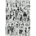 ‡ Fred Yates (1922-2008) Crowd Signed, and further signed and titled to verso Oil on canvas 54.4 x