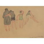 Odilon Roche (French 1868-1947) Study of bathers Inscribed and dated Baudol (?) Mardi '8 Avril