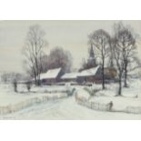 ‡ Ronald I. Coleman (20th Century) Winter landscape; Cambridgeshire landscape Two, both signed and