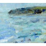 ‡ Peter Wells NEAC, ROI (20th Century) Sea Near Trevone Oil on linen 48.5 x 56cm Exhibited: David