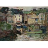 ‡ John Anthony Park (1880-1962) Mevagissey Harbour Signed Oil on board 29.2 x 39.4cm