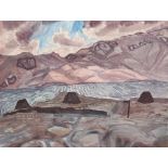 ‡ Edward Bawden RA (1903-1989) A mountainous lake landscape Signed and dated 1962 Watercolour 45.